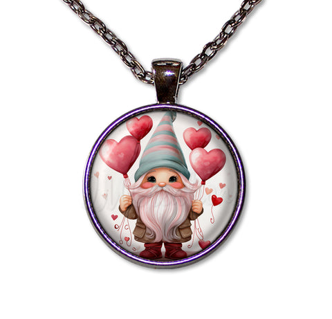 Gnome with Heart Balloons