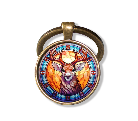 Faux Stained Glass Reindeer