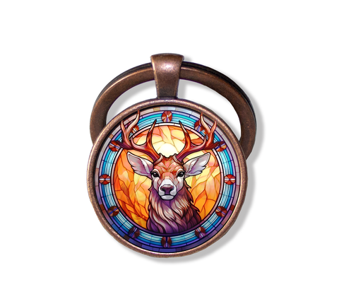 Faux Stained Glass Reindeer