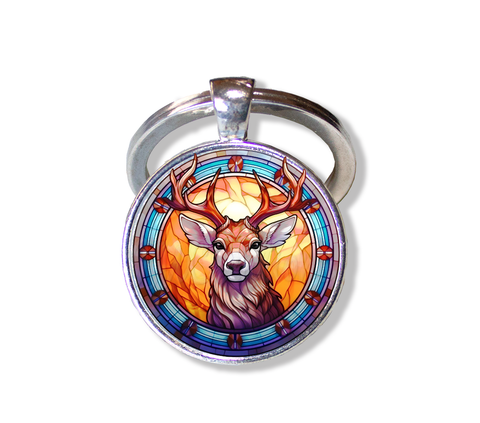 Faux Stained Glass Reindeer