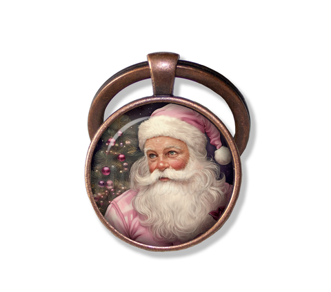 Shabby Chic Pink Santa Claus
