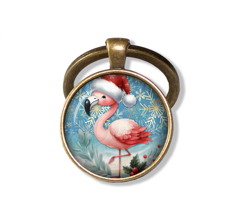 Pink Flamingo Santa Hat