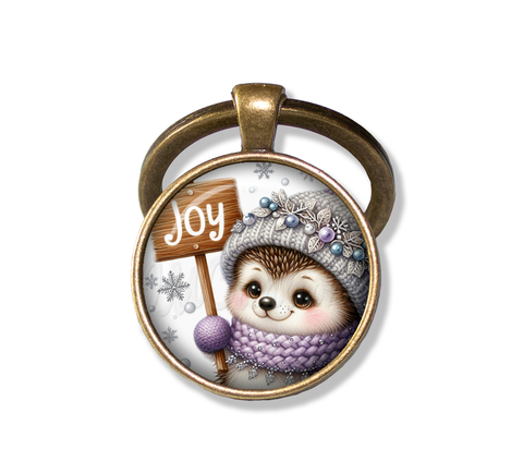 Christmas Winter Hedgehog Joy Sign