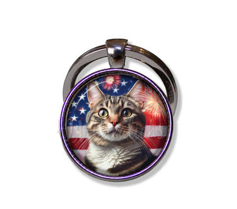 Patriotic Tabby Cat