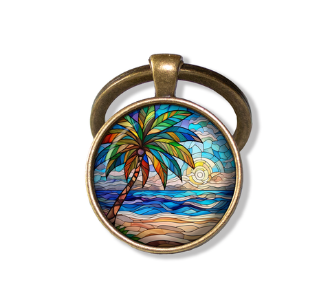 Faux Stained Glass Ocean Sunset