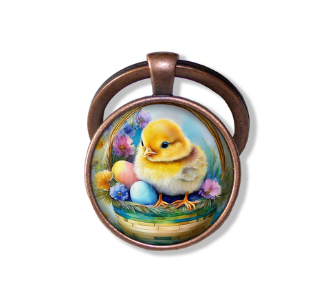 Adorable Chick in Basket