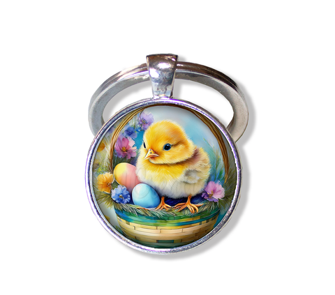 Adorable Chick in Basket