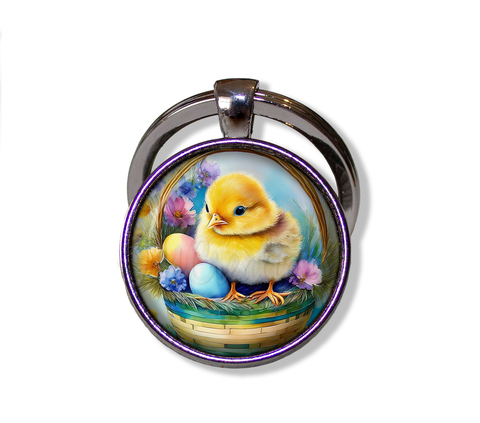 Adorable Chick in Basket