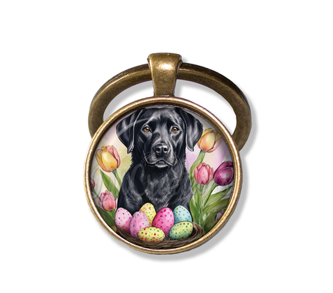 Easter Adorable Black Lab Dog