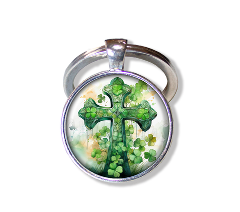 Watercolor Style St. Patrick's Day Cross