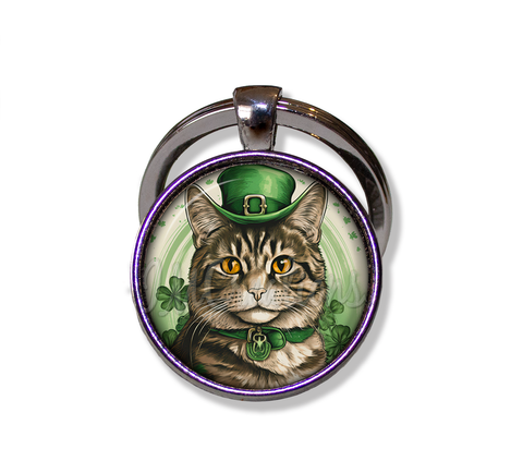 St Patrick's Day Tabby Cat with Irish Hat