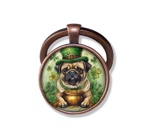 St Patrick's Day Pug with Pot of Gold