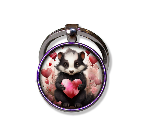 Adorable Skunk and Heart