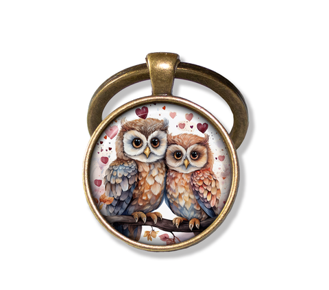 Cute Loving Tree Owls