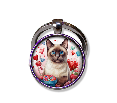 Cute Valentine Siamese Cat