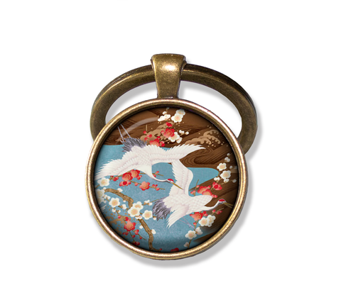 Faux Washi Couple of Cranes