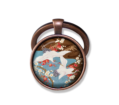 Faux Washi Couple of Cranes