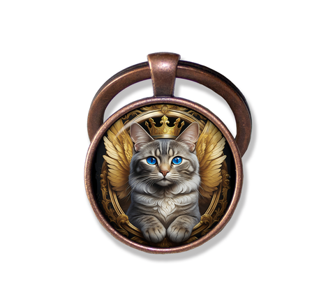 Gold Crown Tabby Cat with Wings