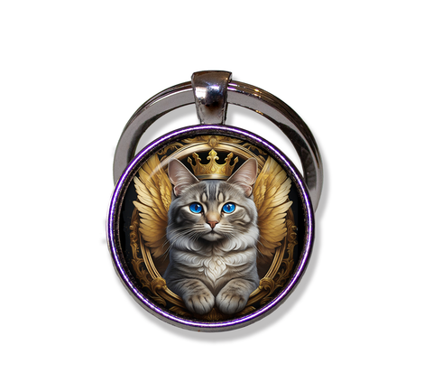 Gold Crown Tabby Cat with Wings