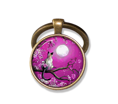 Cat and Cherry Blossoms