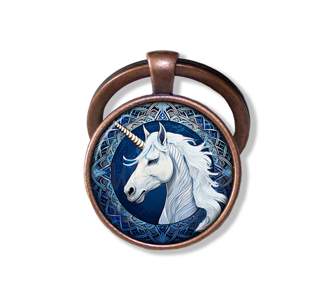 Mystical Blue Unicorn Celtic Pattern