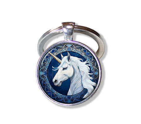 Mystical Blue Unicorn Celtic Pattern
