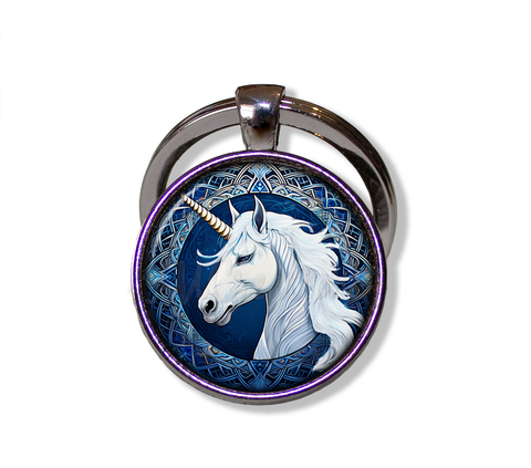 Mystical Blue Unicorn Celtic Pattern