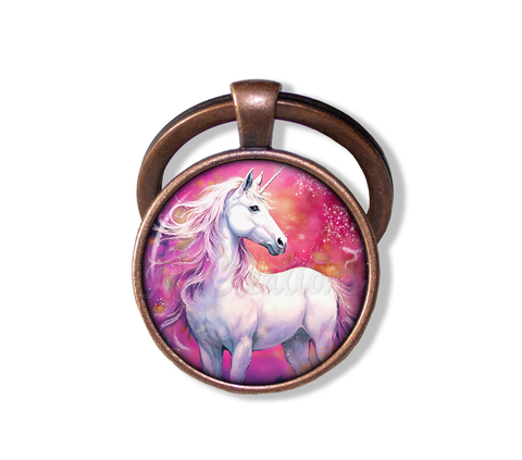 White Unicorn on Fuchsia