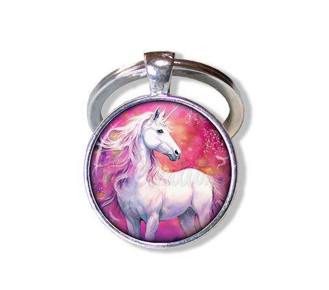 White Unicorn on Fuchsia