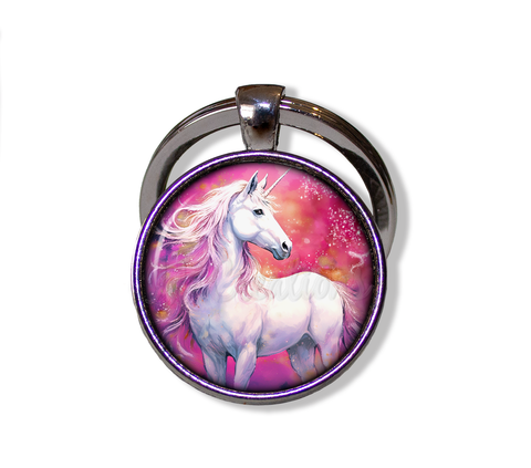 White Unicorn on Fuchsia