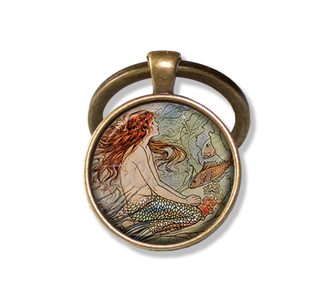 Vintage Art Mystical Mermaid