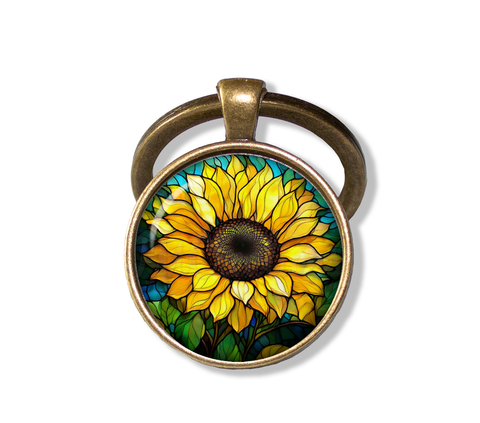 Faux Stained Sunflower