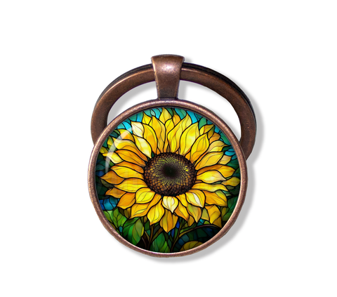 Faux Stained Sunflower