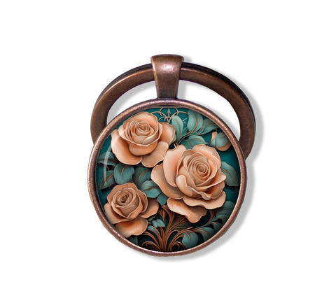 Art Nouveau Peach Roses