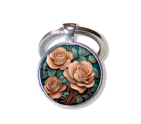 Art Nouveau Peach Roses