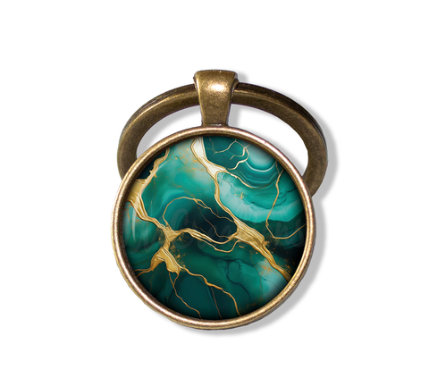 Faux Kintsugi Style Emerald