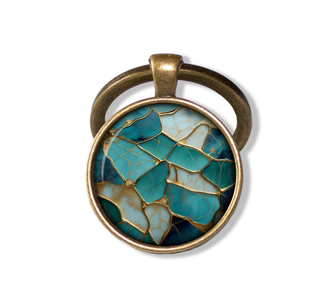 Faux Kintsugi Style Turquoise