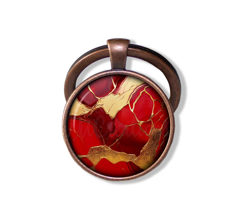 Faux Kintsugi Style Red