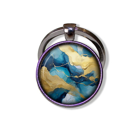 Faux Kintsugi Style Sky Blue