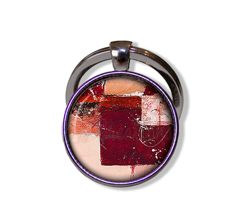 Abstract Square Wine Red
