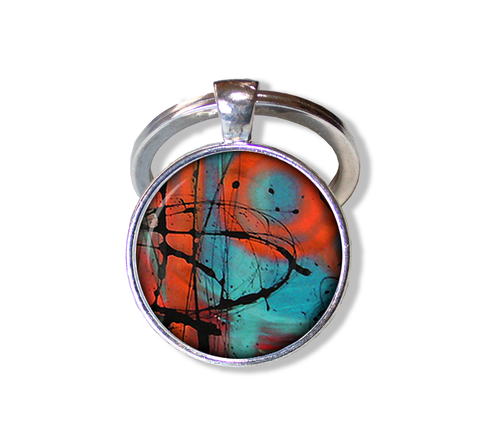 Abstract Splash Orange Blue