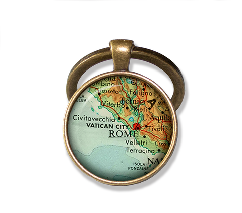 Vintage Rome Italy Map