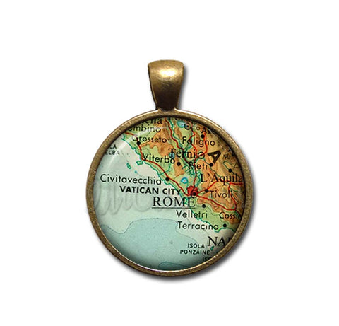 Vintage Rome Italy Map