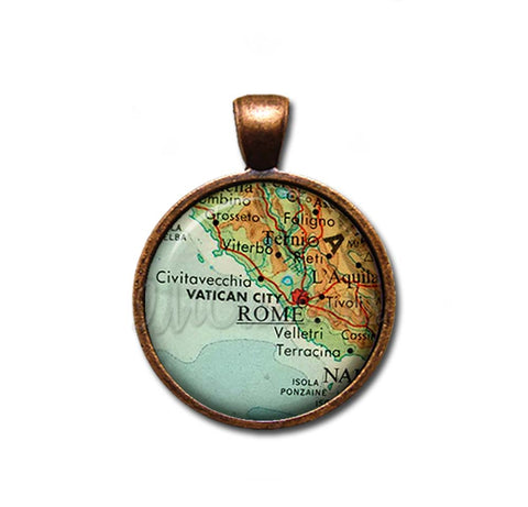 Vintage Rome Italy Map