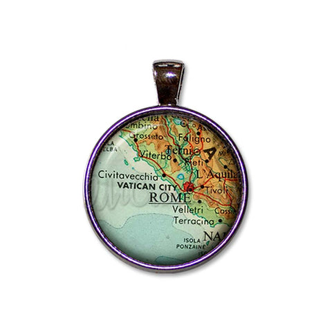 Vintage Rome Italy Map