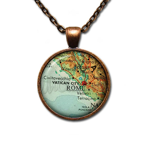 Vintage Rome Italy Map