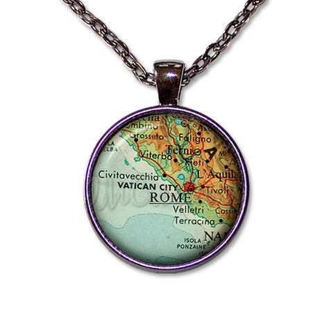 Vintage Rome Italy Map