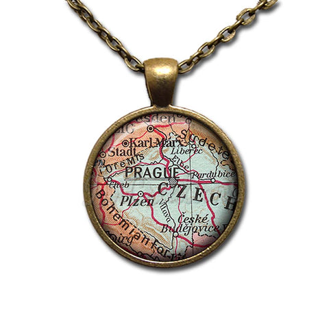 Vintage Map of Prague