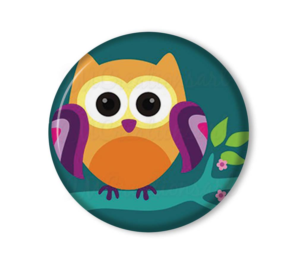 Whimsical Tree Owl in Teal Skies