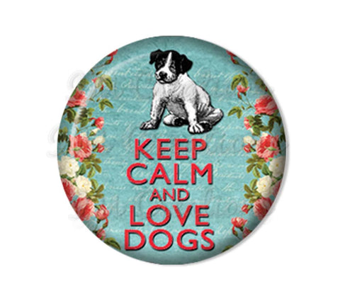 Keep Calm and Love Dogs (2.25")